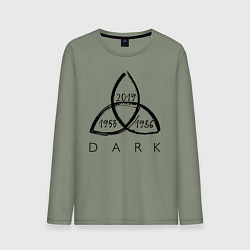 Лонгслив хлопковый мужской Dark, цвет: авокадо