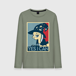 Лонгслив хлопковый мужской MLP: Yes I Can, цвет: авокадо