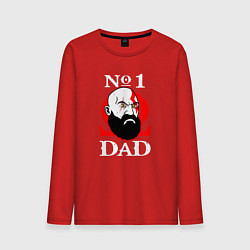 Лонгслив хлопковый мужской Dad Kratos, цвет: красный