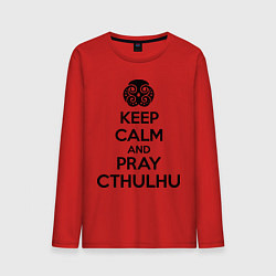 Мужской лонгслив Keep Calm & Pray Cthulhu