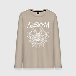 Лонгслив хлопковый мужской Alestorm: Pirate Bay, цвет: миндальный