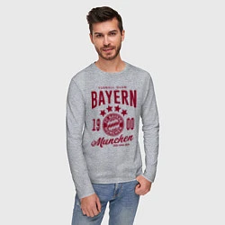 Лонгслив хлопковый мужской Bayern Munchen 1900, цвет: меланж — фото 2