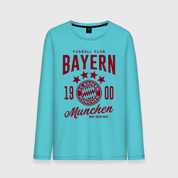 Лонгслив хлопковый мужской Bayern Munchen 1900 цвета бирюзовый — фото 1