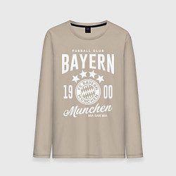 Лонгслив хлопковый мужской Bayern Munchen 1900, цвет: миндальный