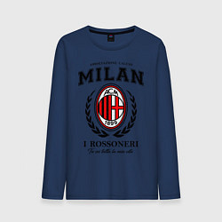 Лонгслив хлопковый мужской Milan: I Rossoneri, цвет: тёмно-синий