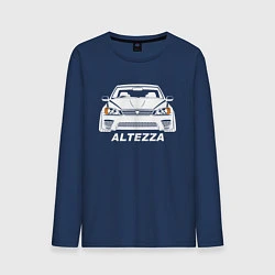 Лонгслив хлопковый мужской Toyota Altezza, цвет: тёмно-синий