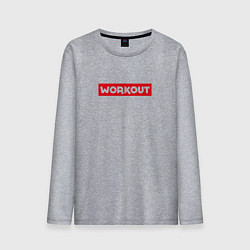 Лонгслив хлопковый мужской Obey workout, цвет: меланж
