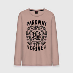 Лонгслив хлопковый мужской Parkway Drive: Australia, цвет: пыльно-розовый
