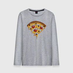 Лонгслив хлопковый мужской Wi-Fi Pizza, цвет: меланж