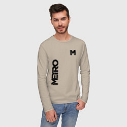 Лонгслив хлопковый мужской METRO M, цвет: миндальный — фото 2