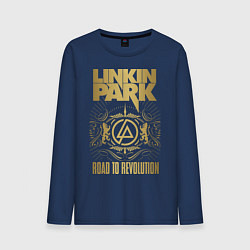 Лонгслив хлопковый мужской Linkin Park: Road to Revolution, цвет: тёмно-синий