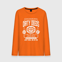 Лонгслив хлопковый мужской AC/DC: Dirty Deeds цвета оранжевый — фото 1