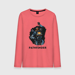 Лонгслив хлопковый мужской Apex Legends: Pathfinder, цвет: коралловый