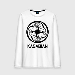 Лонгслив хлопковый мужской Kasabian: Symbol, цвет: белый