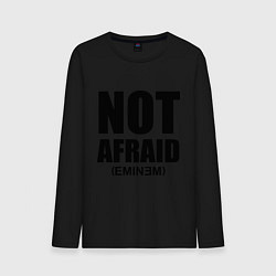 Лонгслив хлопковый мужской Not Afraid, цвет: черный