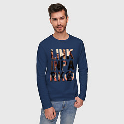 Лонгслив хлопковый мужской Linkin Park, цвет: тёмно-синий — фото 2