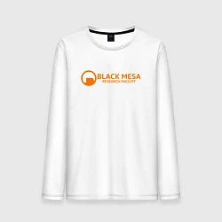 Лонгслив хлопковый мужской Black Mesa: Research Facility, цвет: белый