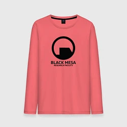 Лонгслив хлопковый мужской Black Mesa: Research Facility, цвет: коралловый