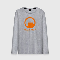 Лонгслив хлопковый мужской Black Mesa: Research Facility, цвет: меланж