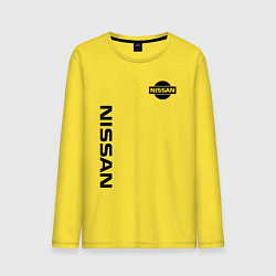 Лонгслив хлопковый мужской NISSAN цвета желтый — фото 1