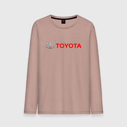 Лонгслив хлопковый мужской TOYOTA, цвет: пыльно-розовый