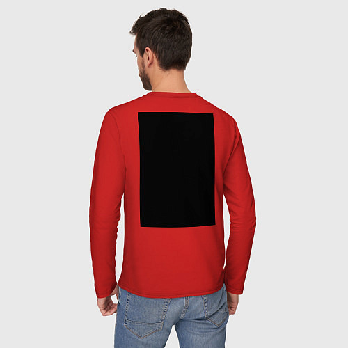 Мужской лонгслив Senpai: Pornhub Style / Красный – фото 4