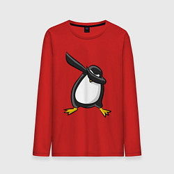 Лонгслив хлопковый мужской DAB Pinguin, цвет: красный
