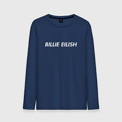 Лонгслив хлопковый мужской Billie Eilish, цвет: тёмно-синий