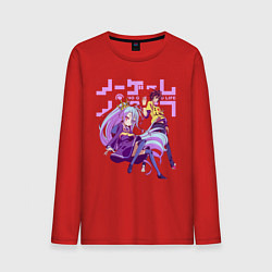 Лонгслив хлопковый мужской No Game No Life, цвет: красный