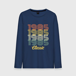 Лонгслив хлопковый мужской 1985 Classic, цвет: тёмно-синий