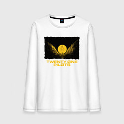 Лонгслив хлопковый мужской TWENTY ONE PILOTS TOP, цвет: белый