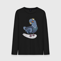 Мужской лонгслив Удивленный голубь