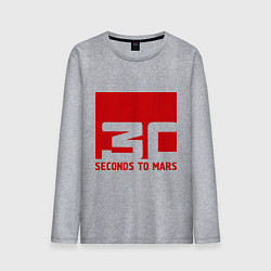 Лонгслив хлопковый мужской 30 seconds to mars, цвет: меланж