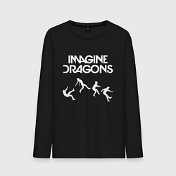 Лонгслив хлопковый мужской IMAGINE DRAGONS, цвет: черный