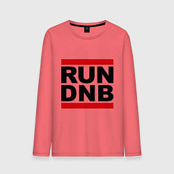Лонгслив хлопковый мужской RUN DNB, цвет: коралловый