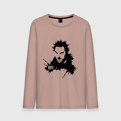 Лонгслив хлопковый мужской Король и шут, цвет: пыльно-розовый