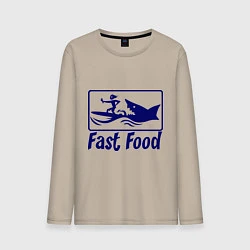Мужской лонгслив Shark fast food