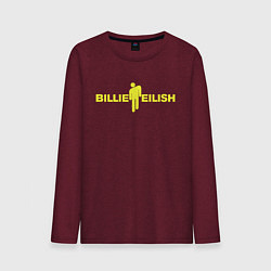 Лонгслив хлопковый мужской BILLIE EILISH: Black Fashion, цвет: меланж-бордовый