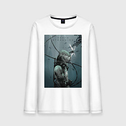 Лонгслив хлопковый мужской Death Stranding, цвет: белый