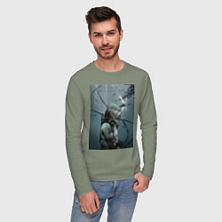 Лонгслив хлопковый мужской Death Stranding, цвет: авокадо — фото 2