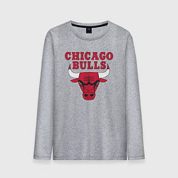 Лонгслив хлопковый мужской CHICAGO BULLS, цвет: меланж