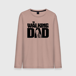 Лонгслив хлопковый мужской The walking dad, цвет: пыльно-розовый