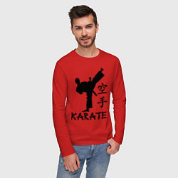 Лонгслив хлопковый мужской Karate craftsmanship, цвет: красный — фото 2