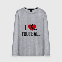 Мужской лонгслив I love football