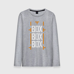 Лонгслив хлопковый мужской Box box box, цвет: меланж