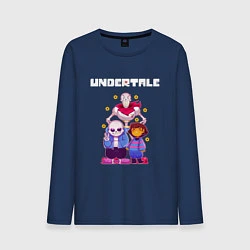 Лонгслив хлопковый мужской UNDERTALE, цвет: тёмно-синий