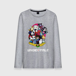 Лонгслив хлопковый мужской UNDERTALE, цвет: меланж