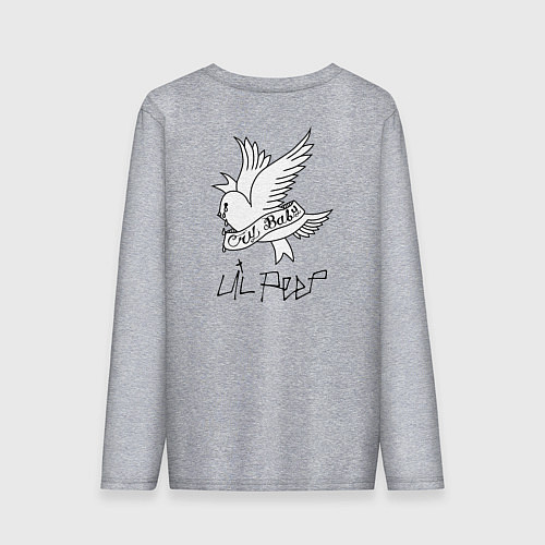 Мужской лонгслив LIL PEEP НА СПИНЕ / Меланж – фото 2