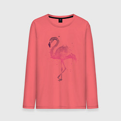 Лонгслив хлопковый мужской Flamingo, цвет: коралловый