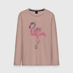 Лонгслив хлопковый мужской Flamingo, цвет: пыльно-розовый